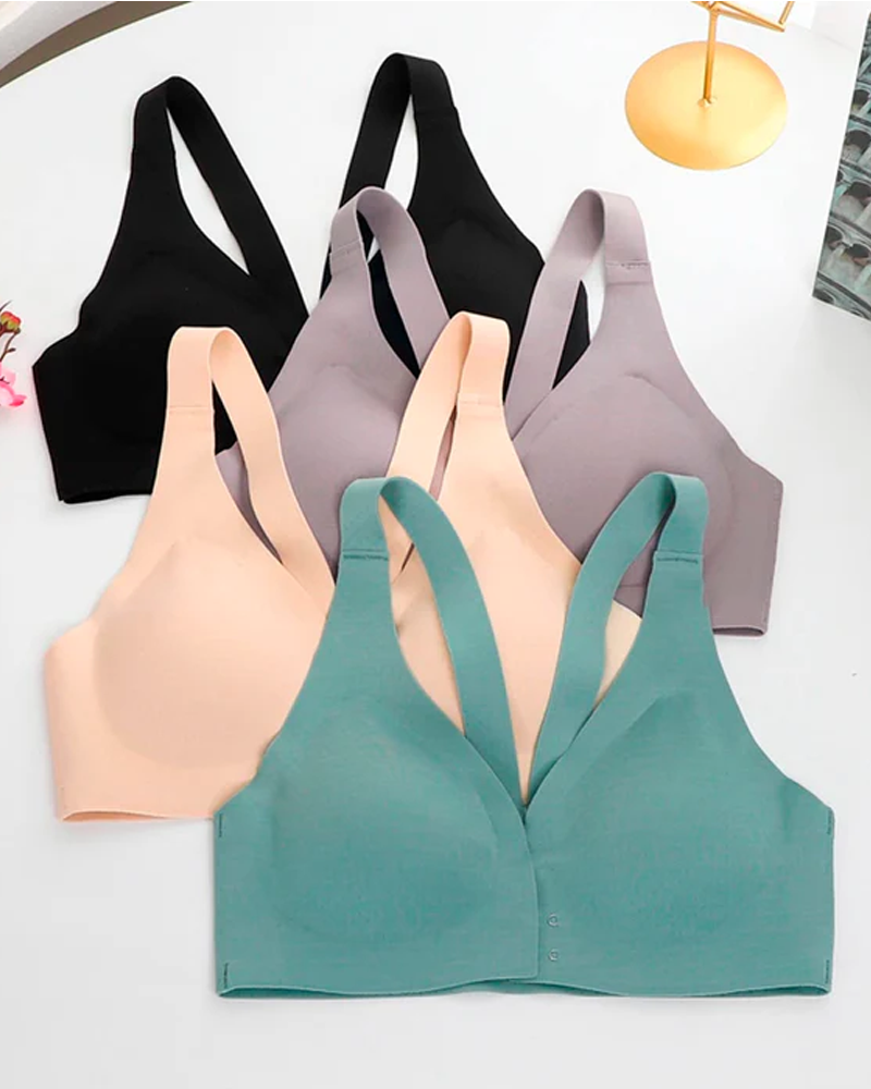 Sujetador push up para mujer Push Up Cobertura completa Cuello en V Halter sexy