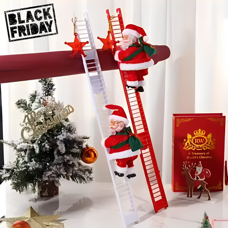 Papá Noel Escalador Musical ¡La decoración más adorable de esta Navidad!