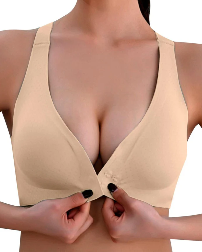 Sujetador push up para mujer Push Up Cobertura completa Cuello en V Halter sexy