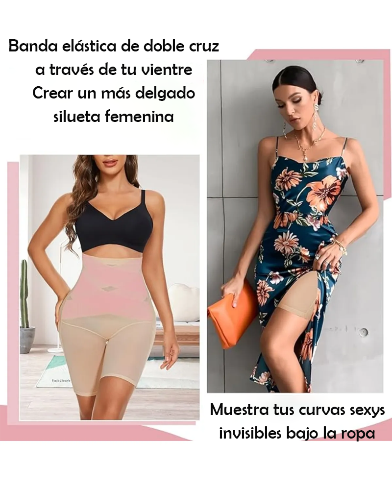 Pantalones cortos moldeadores de abdomen y cintura alta