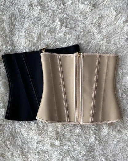 Camiseta sin mangas con cremallera y pecho