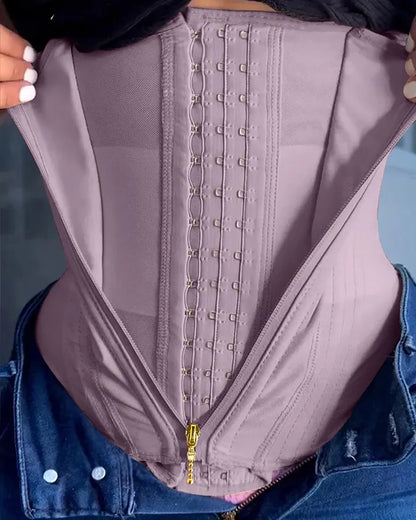 Camiseta sin mangas con cremallera y pecho